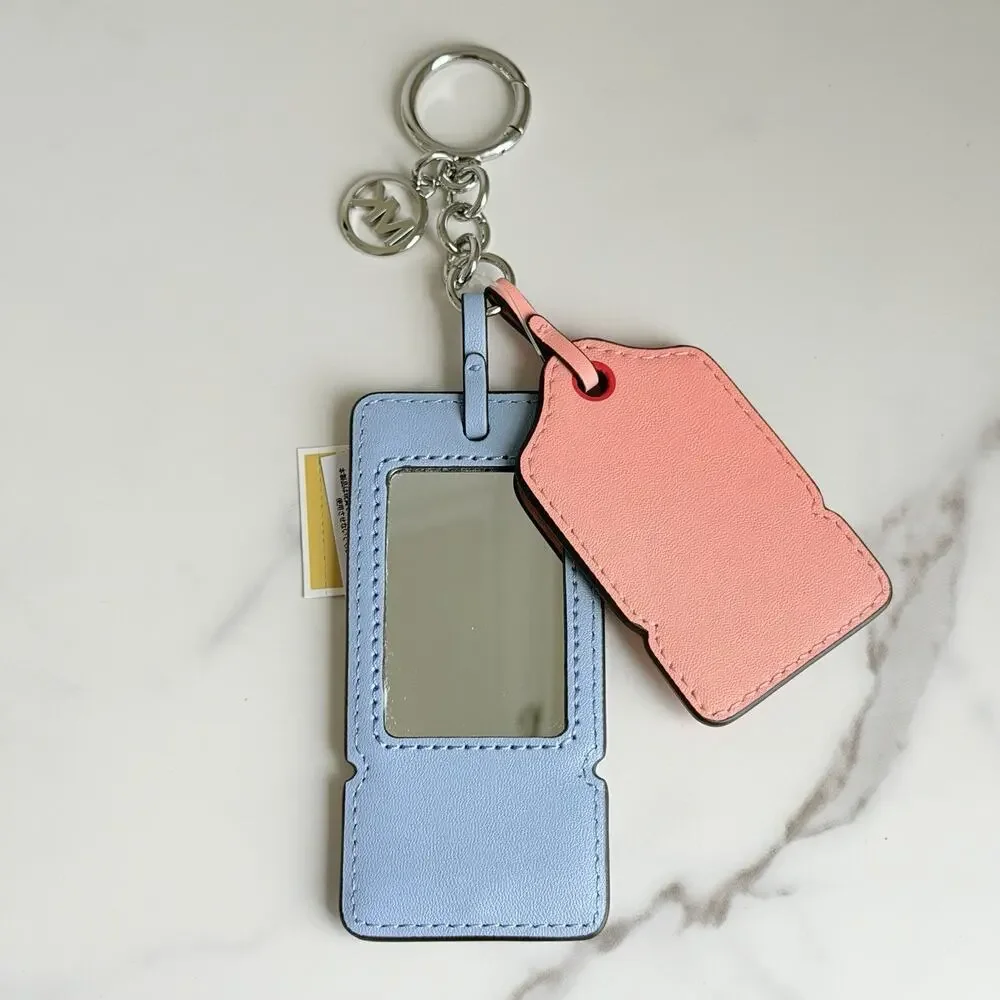 NWT Michael Kors Luggage Tag Key Fob Charm MK Sangria NYC Travel Statue Liberty